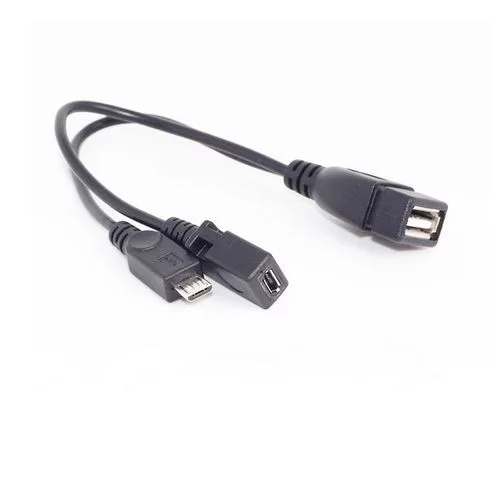 Cable Micro USB to OTG Cable w/Power CH-USB-OTG-P Color:black