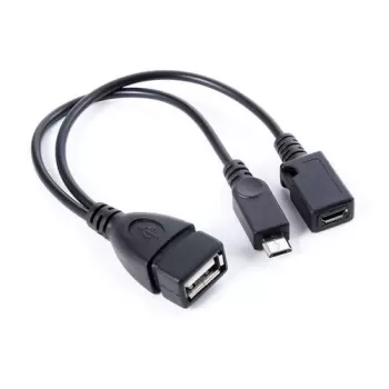 Cable Micro USB to OTG Cable w/Power CH-USB-OTG-P Color:black