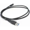 כבל USB Type C to USB3.0 M/M 1m CH-USB3-C/AM-1.0-B צבע שחור