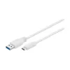 כבל USB Type C To USB3.0 M/M CH-USB3-C/AM-1.0-W 1m צבע לבן