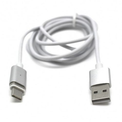 כבל Magnetic USB To USB Type C E-USB-C צבע אפור