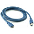 כבל Gold Touch USB3.0 Type A To Micro B CH-USB3-MICROB-05 0.5m צבע כחול..