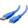 כבל USB 3.0 A to Micro-B 1.8m כחול
