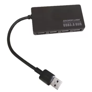 מפצל USB Silver Line 4 Hub USB 3.0 Silver Line Hub USB צבע לבן - כתום מפצל USB Silver Line 4 Hub USB 3.0 Silver Line Hub USB צבע לבן - כתום
