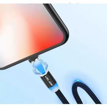 כבל טעינה עם מגנט ANMONE Magnetic Micro USB Charging 1m שחור
