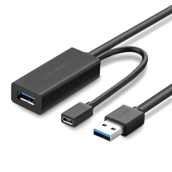 מאריך USB UGREEN USB-A 3.0 Male To Female Extension 5m Active 20826 צבע שחור