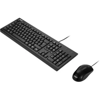 סט מקלדת ועכבר חוטי Asus U2000 ASKM-U2000 צבע שחור סט מקלדת ועכבר חוטי Asus U2000 ASKM-U2000 צבע שחור