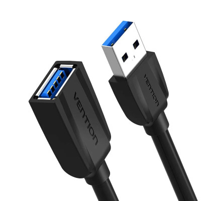 Удлинители USB Vention USB-A 3.0 (M-F) 1m Extension VAS-A45-B100 Цвет:черный Удлинители USB Vention USB-A 3.0 (M-F) 1m Extension VAS-A45-B100 Цвет:черный