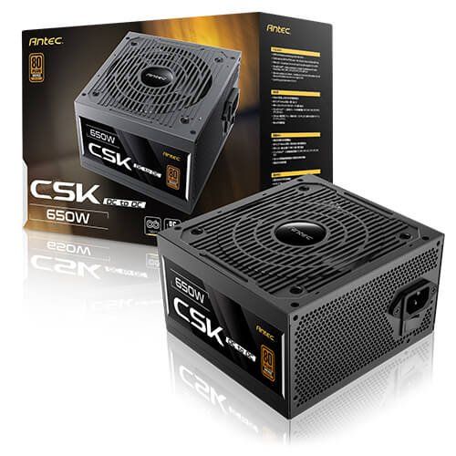 ספק כוח Antec CSK 650 DC 0-761345-20107-0 לא מודולרי 80 Plus Bronze 650W