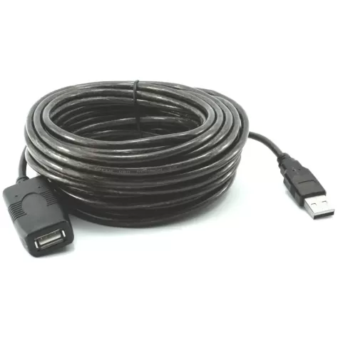 כבל מאריך עם מגבר Gold Touch USB2.0 Extension w/IC 20m CH-USB2-20-IC צבע שחור