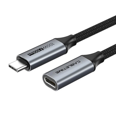 Удлинители USB CABLETIME USB-C (M) to USB-C (F) USB3.1Gen2 10Gbps PD100W CU21H Удлинители USB CABLETIME USB-C (M) to USB-C (F) USB3.1Gen2 10Gbps PD100W CU21H