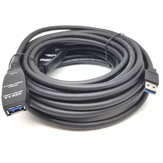 Удлинительный Кабель с Усилителем Gold Touch USB3.0 Active Extension Cable 3m CH-USB3-10EX-IC 10m Цвет:чёрный Удлинительный Кабель с Усилителем Gold Touch USB3.0 Active Extension Cable 3m CH-USB3-10EX-IC 10m Цвет:чёрный