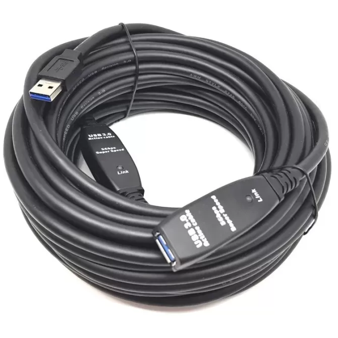 Удлинительный Кабель с Усилителем Gold Touch USB3.0 Active Extension Cable 3m CH-USB3-10EX-IC 10m Цвет:чёрный Удлинительный Кабель с Усилителем Gold Touch USB3.0 Active Extension Cable 3m CH-USB3-10EX-IC 10m Цвет:чёрный
