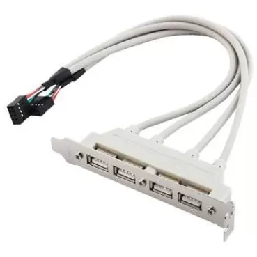 Разветвитель USB 4x USB 2.0 Header Bracket USB-X4W/B