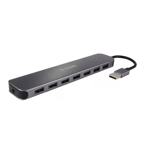 מפצל 7 יציאות USB2.0 כולל ספק כח D-Link DUB-H7/E1A