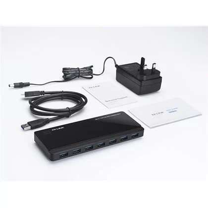 מפצל USB TP-Link UH720 USB 3.0 7-Port Hub UH720 צבע שחור