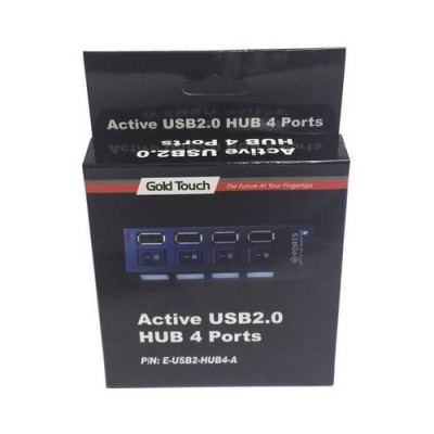 USB Splitter Gold Touch ACTIVE USB2.0 HUB 4Ports E-USB2-HUB4-A.. USB Splitter Gold Touch ACTIVE USB2.0 HUB 4Ports E-USB2-HUB4-A..