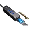 מפצל USB Netac 1GB Net card and aplitter usb 3.0 NT08WF12-30BK צבע שחור