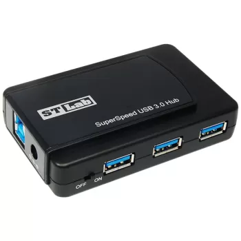 מפצל USB St-Lab U-770 USB 3.0 7-Port Hub with Power Adapter ST-U-770 מפצל USB St-Lab U-770 USB 3.0 7-Port Hub with Power Adapter ST-U-770