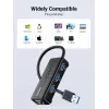 מפצל USB UGREEN USB-A to USB-A3.0 x3 + 1G LAN Hub 20265 צבע שחור