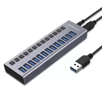 USB Splitter ACASIS USB-A to 13-Ports USB-A 3.0 5Gbps 60W (HS-713MG) HUB AC-HS713 USB Splitter ACASIS USB-A to 13-Ports USB-A 3.0 5Gbps 60W (HS-713MG) HUB AC-HS713