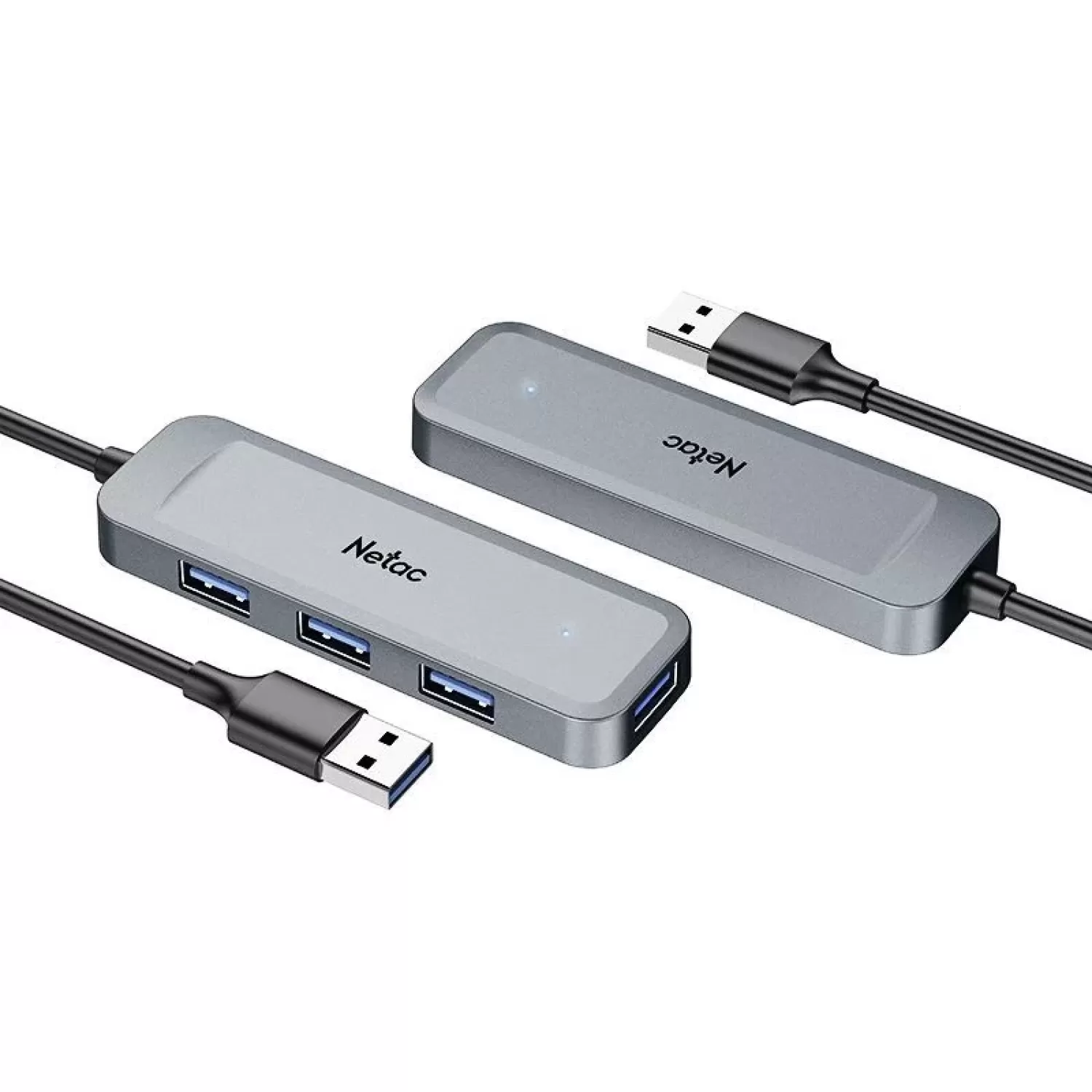 Разветвитель USB Netac A 4 PORT- USB 3.0 Type NT08WF11-30GR Цвет:серебряный