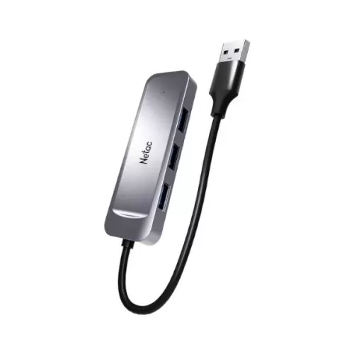 Разветвитель USB Netac A 4 PORT- USB 3.0 Type NT08WF11-30GR Цвет:серебряный