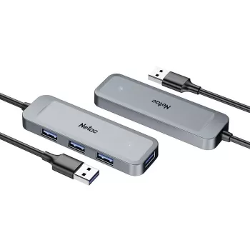 USB Splitter Netac A 4 PORT- USB 3.0 Type NT08WF11-30GR Color:silver USB Splitter Netac A 4 PORT- USB 3.0 Type NT08WF11-30GR Color:silver