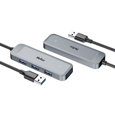 USB Splitter NETAC A 4 PORT- USB 3.0 Type NT08WF11-30GR Color:silver USB Splitter NETAC A 4 PORT- USB 3.0 Type NT08WF11-30GR Color:silver