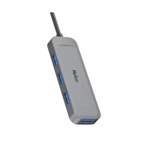 Разветвитель USB Netac A 4 PORT- USB 3.0 Type NT08WF11-30GR Цвет:серебряный