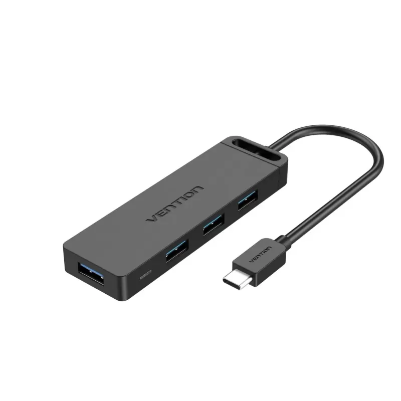 Разветвитель USB Vention USB-C 3.1 Gen1 to USB-Ax4 1m with micro USB Optional Power Hub TGKBF