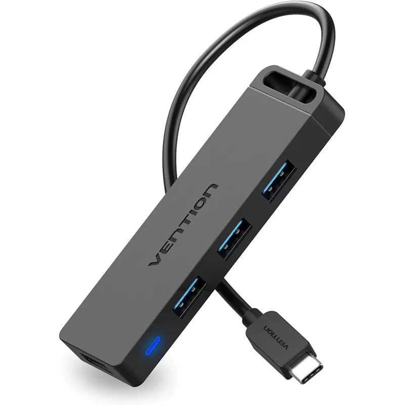 Разветвитель USB Vention USB-C 3.1 Gen1 to USB-Ax4 1m with micro USB Optional Power Hub TGKBF