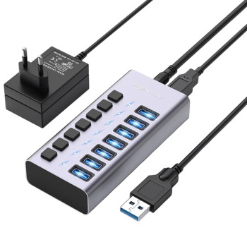 Разветвитель USB ACASIS USB-A to 7-Ports USB-A 3.1 10Gbps 24W HUB AC-HS707
