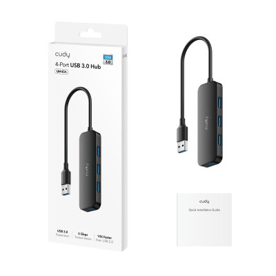 USB Splitter CUDY USB UH40A USB3.0 4-PORTS HUB CD-UH40A Color:black USB Splitter CUDY USB UH40A USB3.0 4-PORTS HUB CD-UH40A Color:black