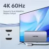 מפצל USB Unitek 8-in-1 USB-C Hub HDMI x2 | USB x2 | LAN | SD/MicroSD | PD 100W D1122A01 מפצל USB Unitek 8-in-1 USB-C Hub HDMI x2 | USB x2 | LAN | SD/MicroSD | PD 100W D1122A01