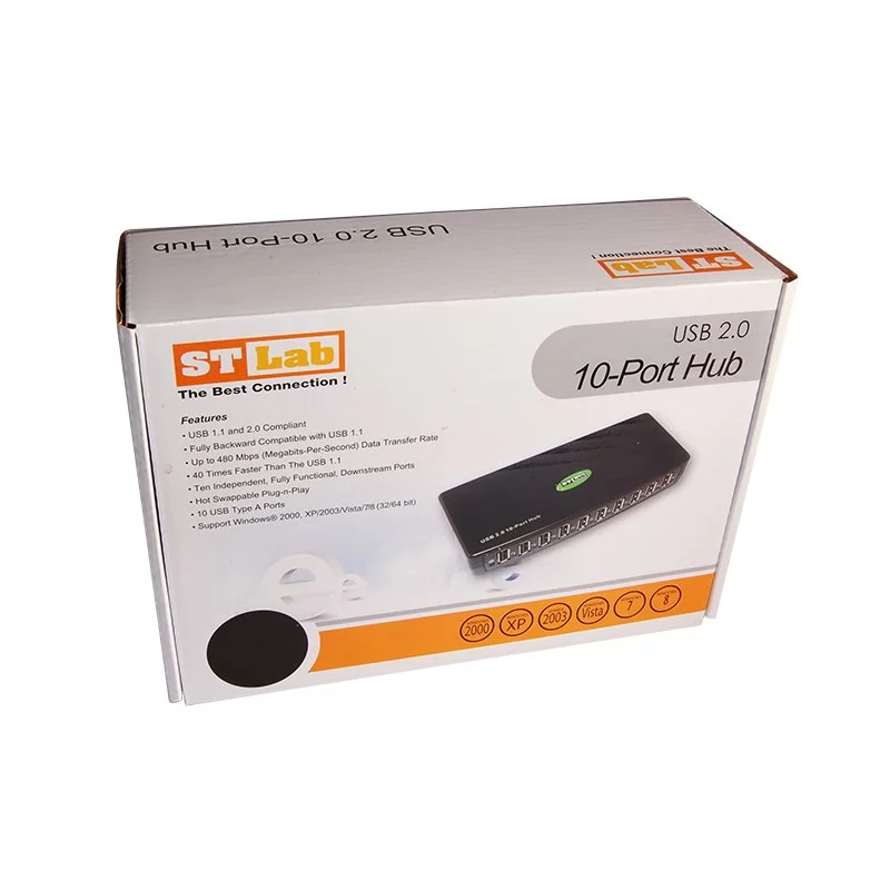 מפצל USB St-Lab 10 Ports USB2.0 Hub ST-U-501