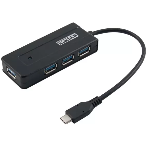 מפצל USB St-Lab USB3.0-C 4-Ports Pocket Hub ST-U-1250 צבע שחור