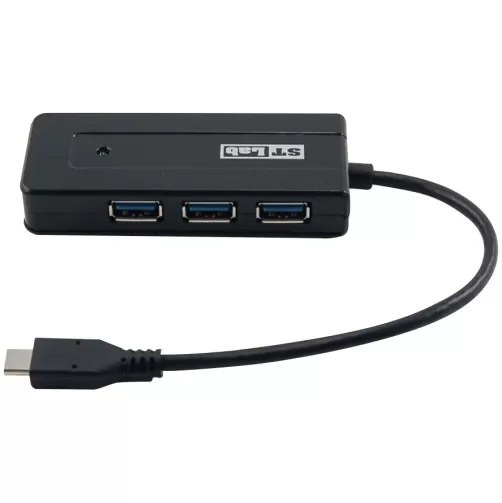 מפצל USB St-Lab USB3.0-C 4-Ports Pocket Hub ST-U-1250 צבע שחור