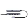 מפצל USB CUDY UH500 6-in-1 USB-C Hub 4K HDMI UH500