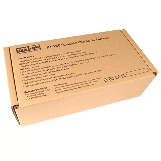 מפצל USB St-Lab 10 Ports USB3.0 Industrial HUB ST-IU-160 מפצל USB St-Lab 10 Ports USB3.0 Industrial HUB ST-IU-160