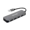 מפצל 4 יציאות USB2.0 כולל ספק כח D-Link DUB-H4/E1A