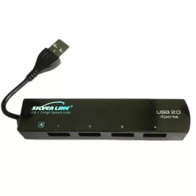 Разветвитель USB Silver Line 004H HUB 4xUSB 2.0 Line-004H Цвет:чёрный Разветвитель USB Silver Line 004H HUB 4xUSB 2.0 Line-004H Цвет:чёрный