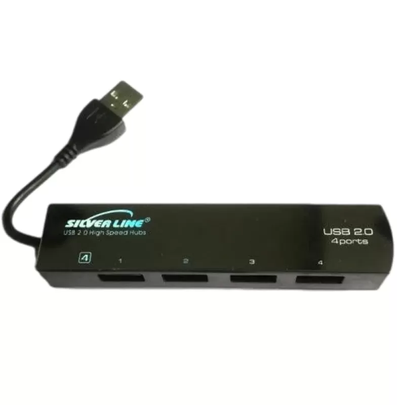 Разветвитель USB Silver Line 004H HUB 4xUSB 2.0 Line-004H Цвет:чёрный Разветвитель USB Silver Line 004H HUB 4xUSB 2.0 Line-004H Цвет:чёрный