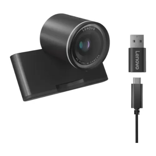 מצלמת רשת Lenovo UHD Webcam 4K 8MP MIC USB 4XC1Q25246 צבע שחור