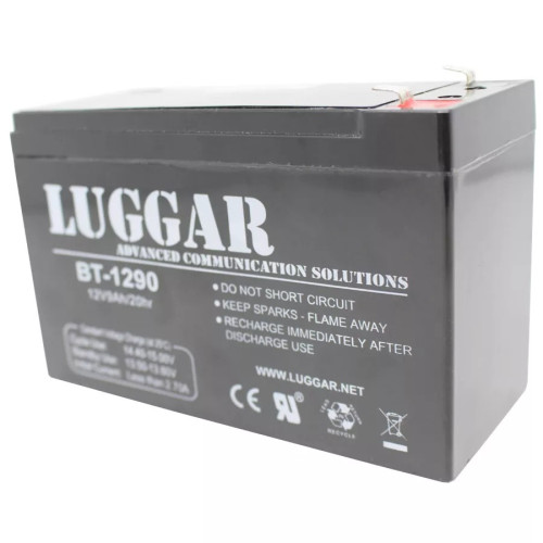 סוללה לאל פסק Luggar Battery For UPS Battery 12V-9Ah BT-1290 צבע שחור