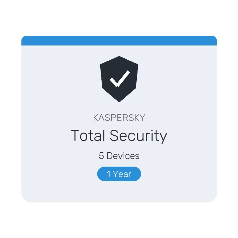 רישיון דיגיטלי Kaspersky Total Security 5 Devices 1 Year Total Security משך רישיון: שנה כמות מחשבים: 5 רישיון דיגיטלי Kaspersky Total Security 5 Devices 1 Year Total Security משך רישיון: שנה כמות מחשבים: 5