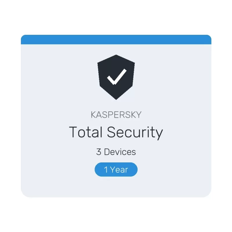 רישיון דיגיטלי Kaspersky Total Security 3 Devices 1 Year Total Security משך רישיון: שנה כמות מחשבים: 3 רישיון דיגיטלי Kaspersky Total Security 3 Devices 1 Year Total Security משך רישיון: שנה כמות מחשבים: 3