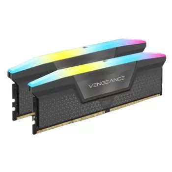 זיכרון לנייח DRAM Corsair Vengeance RGB אפור CMH32GX5M2B6000Z38 KIT 32GB (2x16GB) DDR5 DIMM 6000MHz 38 1.35V צבע שחור