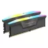 זיכרון לנייח DRAM Corsair Vengeance RGB אפור CMH32GX5M2B6000Z38 KIT 32GB (2x16GB) DDR5 DIMM 6000MHz 38 1.35V צבע שחור