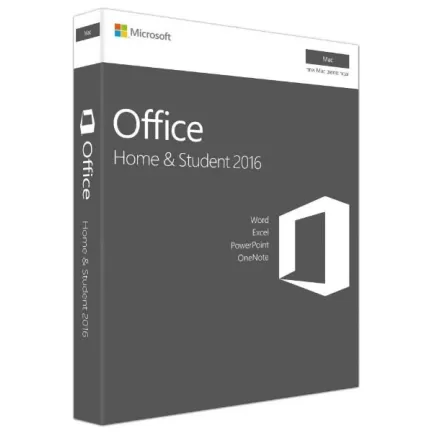 רישיון דיגיטלי מקורי באריזה Microsoft Office Mac Home Student 2016 אנגלית שפה: כל השפות משך רישיון: קבוע
